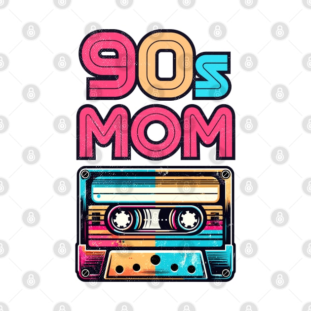 90s Mom Retro Cassette: Vintage Nostalgia Design by AmandaOlsenDesigns