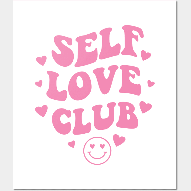 Self Love Club Aesthetic Words on Back Print - Anti Valentines Day