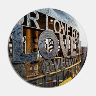 Love You Namsan Tower Metal Sculpture Pin