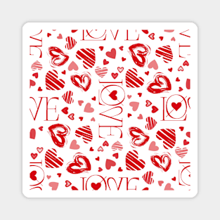 Valentines Day Patterns Love Magnet