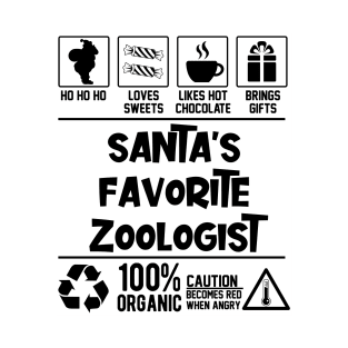 Santa's Favorite Zoologist Santa Claus T-Shirt