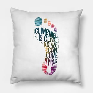 rock climbing footprint Pillow