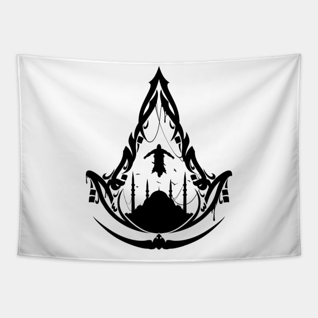 Assasin’s Creed Mirage black Version Tapestry by KNTG