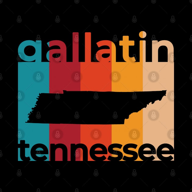 Gallatin Tennessee Retro by easytees