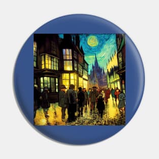 Starry Night in Diagon Alley Pin