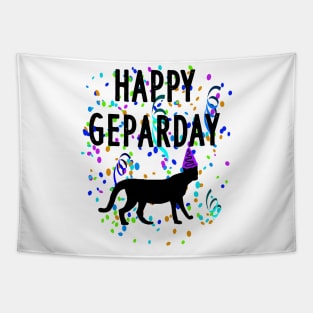 Fröhlicher Geparden Tag Geparday Motiv Print Tapestry