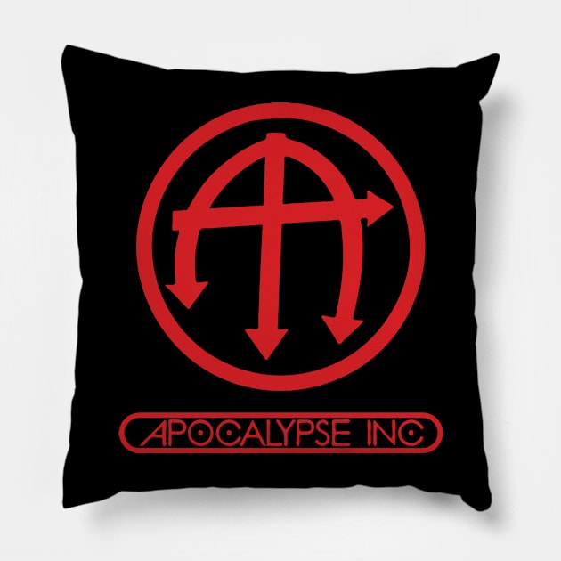 Apocalypse Inc. Pillow by Cinematic Omelete Studios