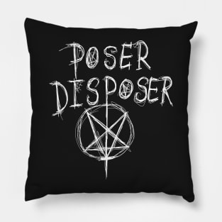 Dark and Gritty Poser Disposer Thrash Moshpit text Pillow