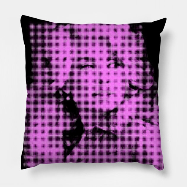 Dolly Parton Comic Art Pink Pillow by PengellyArt