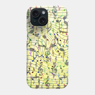 Chaotic music notation Phone Case