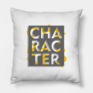 3d effect scrambled letter of character Pillow