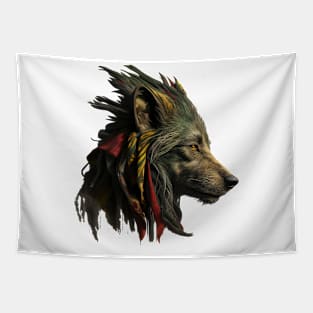 Rasta wolf Tapestry