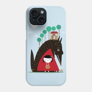 Red and wolf Phone Case