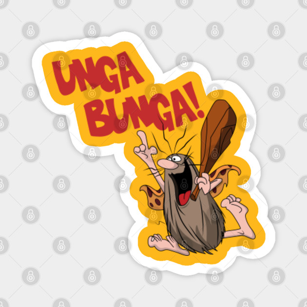 Unga Bunga Captain Caveman Magnet Teepublic Confused unga bunga is a reaction image macro meme featuring a screenshot from the film ao: unga bunga