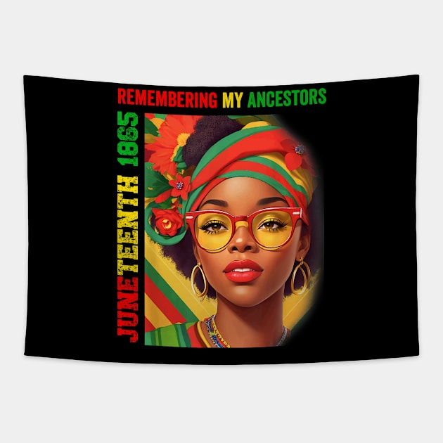 Juneteenth Women Remembering My Ancestors 2023 Tapestry by Davito Pinebu 