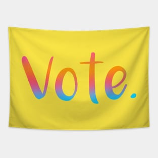 "Vote." (Colorful Gradient) Tapestry