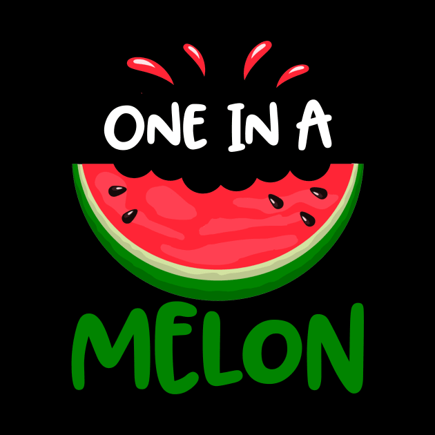 One In A Melon Cute Summer Watermelon by Elliottda