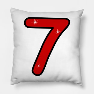 seventh, seven, number seven, 7 years, 7 year old, number 7,  Numeral 7, 7th birthday gift, 7th birthday design, anniversary, birthday, anniversary, date, 7th grade Pillow