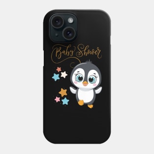 Baby shower Mommy to be Hello little One Sweet little penguin cute baby outfit Phone Case