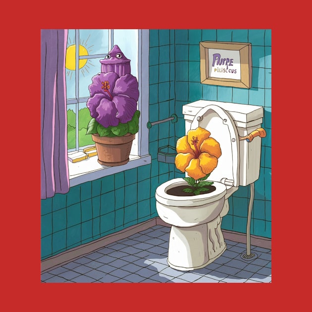 AI generated Flower in the toilet by Catbrat