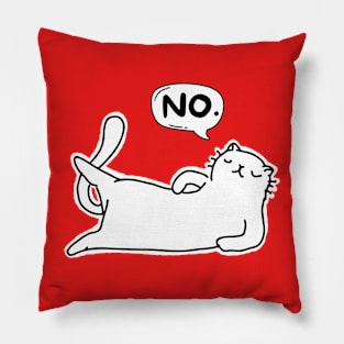 Cat Says No Pillow