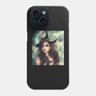 Women Wicca Art Witchy Artwork Beautiful Witch Girl 5 Phone Case