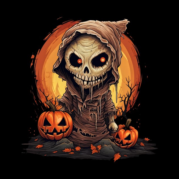 Eerie Halloween Ghoul, Spooky Season Delight by Captain Peter Designs