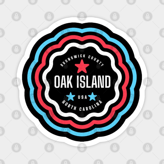 Oak Island, NC Summer Patriotic Pride This Fourth Magnet by Contentarama