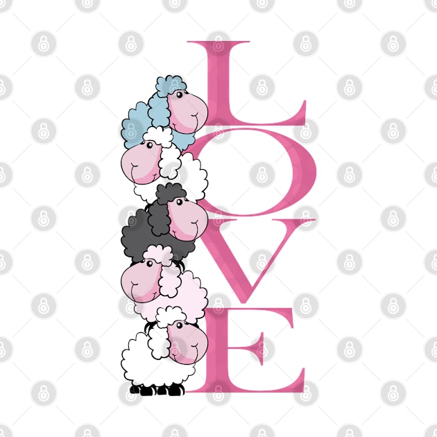 Valentine's Day- LOVE Sheeps by GNDesign