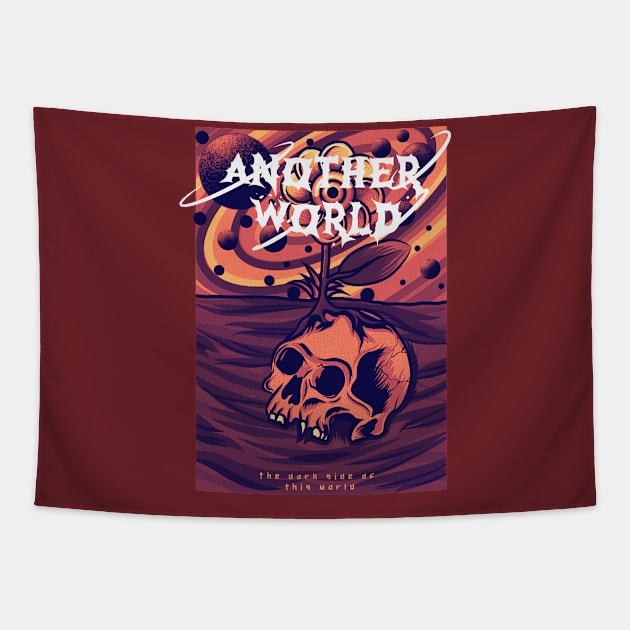 ANOTHER WORLD ( monochrome ) Tapestry by Ancient Design