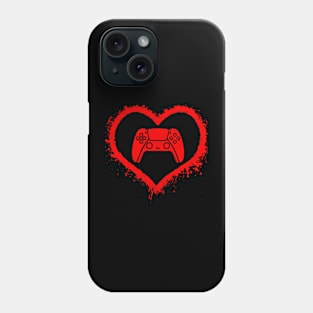 Gamer Heart Valentines Day Video Games Boys Kids Teens Phone Case