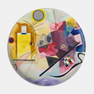 Colorful Abstract Kandinsky Yellow-Red-Blue Pin