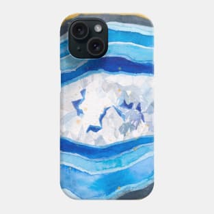 Agate Slice Watercolour Illustration Phone Case