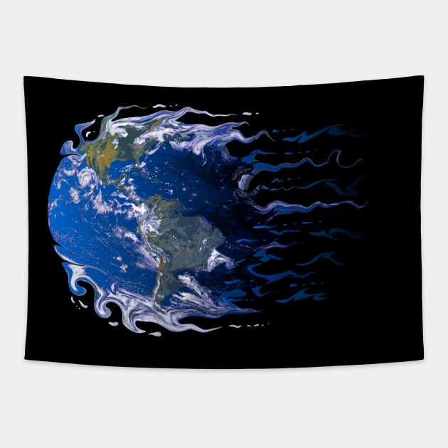 Warped Earth Tapestry by hobrath