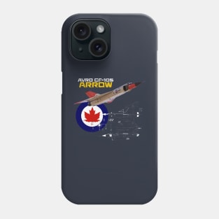 Canadian Avro CF-105 Arrow (dark) Phone Case