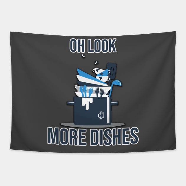 Oh Look, More Dishes Tapestry by Midwest Magic Cleaning