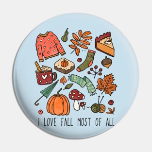 I Love Fall Most of All Pin