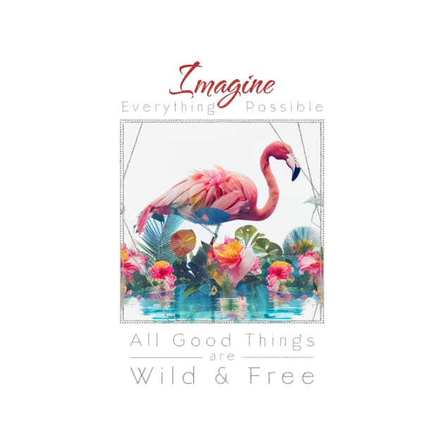 Flamingo Nature Outdoor Imagine Wild Free by Cubebox