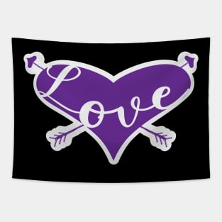 Love is Love Purple Tapestry