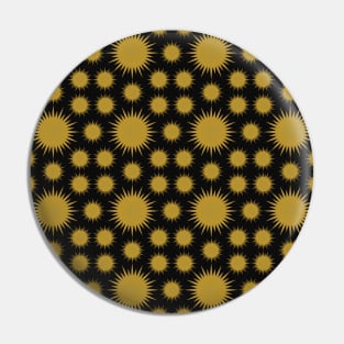 Gold Sun Pattern Pin