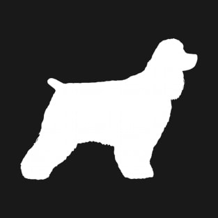 White Cocker Spaniel Silhouette T-Shirt