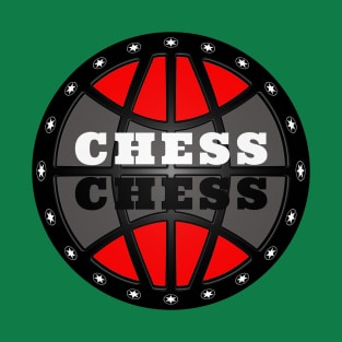 Chess Logo in Black, White and Red T-Shirt