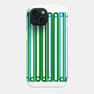 Tall Typography (Blue Green) Phone Case