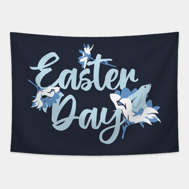 Happy Easter Day Design Tapestry by FlinArt