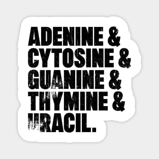 Adenine & Cytosine & Guanine & Thymine & Uracil Magnet