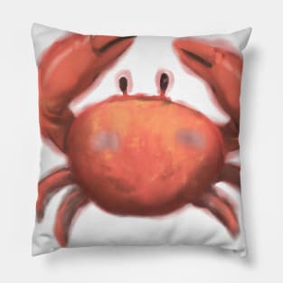 Cute Crab Drawing Pillow