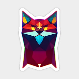 Cat Of Polygon Art Magnet