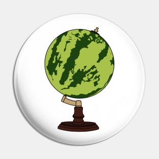 The world is just a watermelon shaped spinny thing Pin