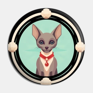 Oriental Shorthair Cat Xmas  Ornament, Love Cats Pin