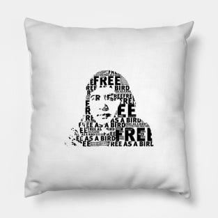 MALALA FREE AS A BIRD TEXT DESIGN Pillow